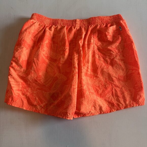 Nike Men’s XXL Swim Shorts Solid Icon 5” Inseam Bright Orange Floral Drawstring - Picture 7 of 10